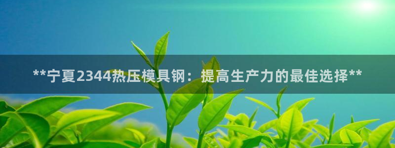 易倍纤谷物粉效果好吗：**宁夏2344热压模具钢：提高生