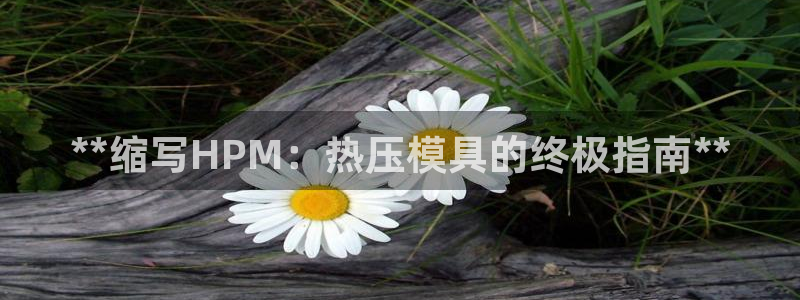 emc易倍网页版：**缩写HPM：热压模具的终极指南**