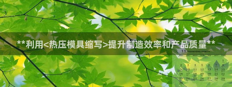 emc易倍官网首页：**利用<热压模具缩写>提升制造效率