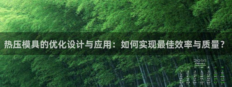 易倍申多少钱一盒：热压模具的优化设计与应用：如何实现最佳